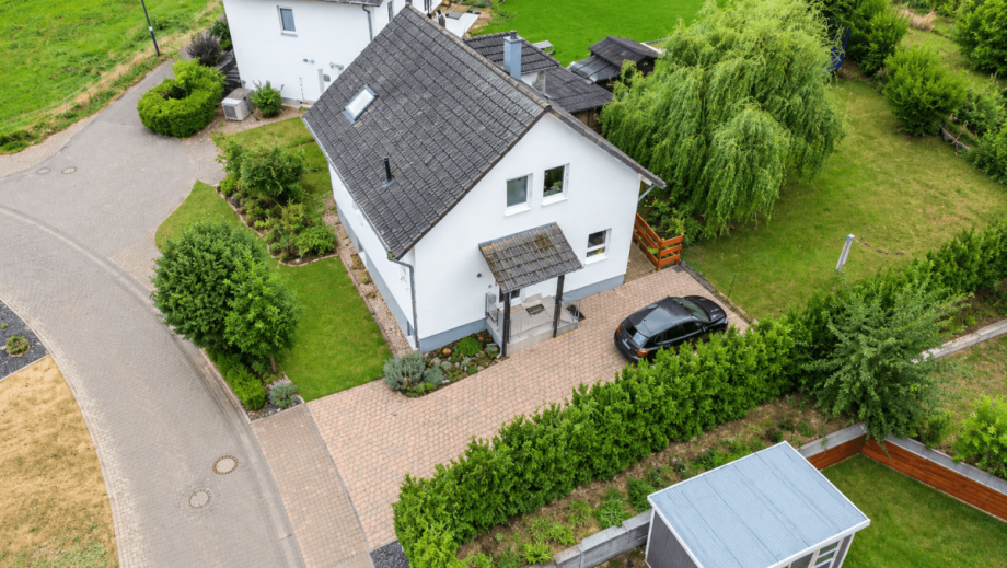 Drohnenaufnahme Einfamilienhaus Marienfels