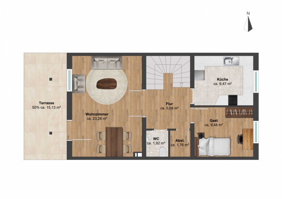 Grundriss EG Haus Katzenelnbogen